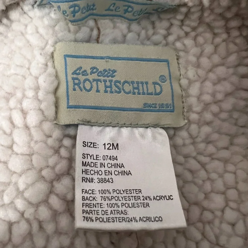 Rothschild 12 months Shearing bunting snow suit neutral